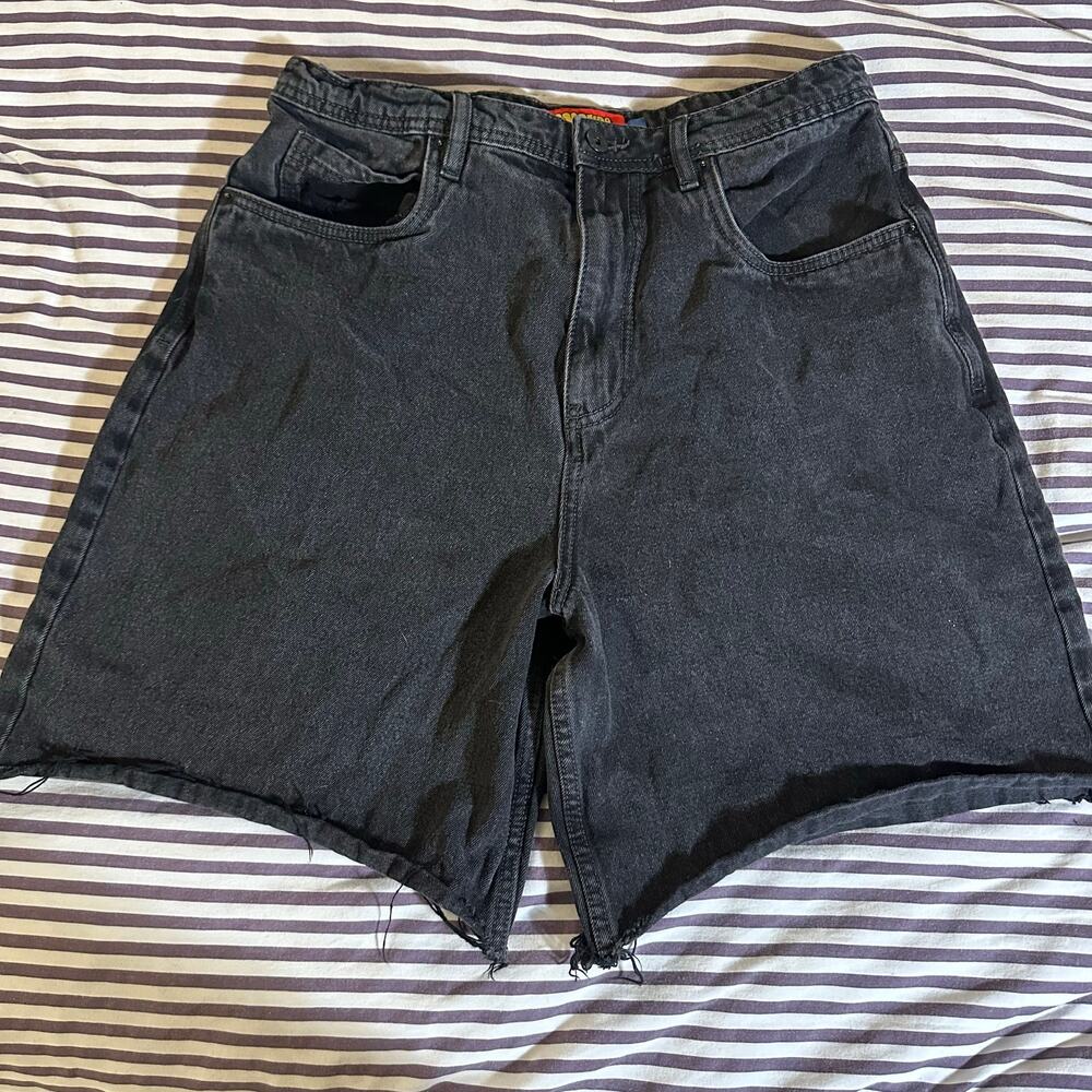 Empyre Black Baggy Denim Jorts Men’s 30 Skater Y2K